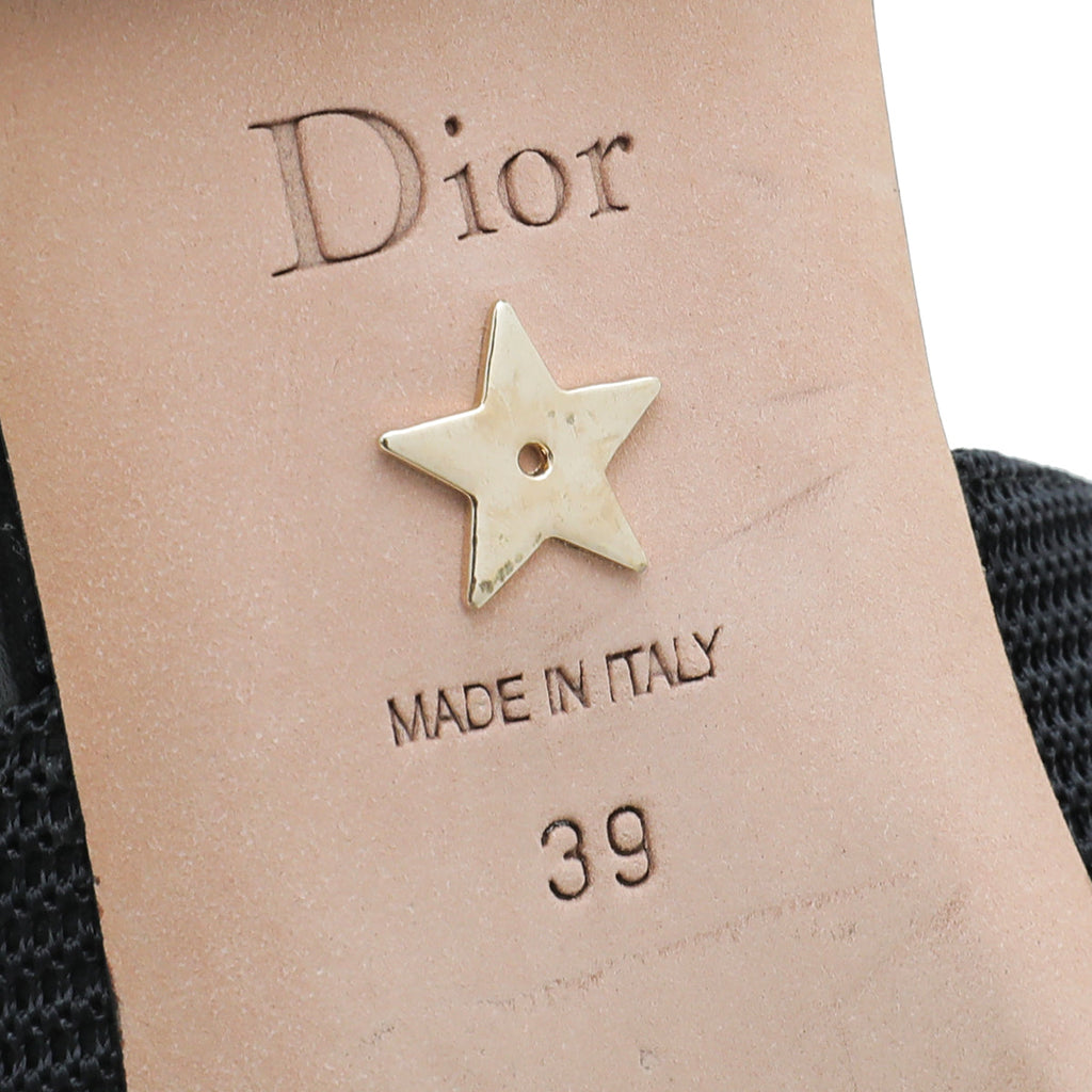 Christian Dior Black J'adior Technical Ballerina Flat 39