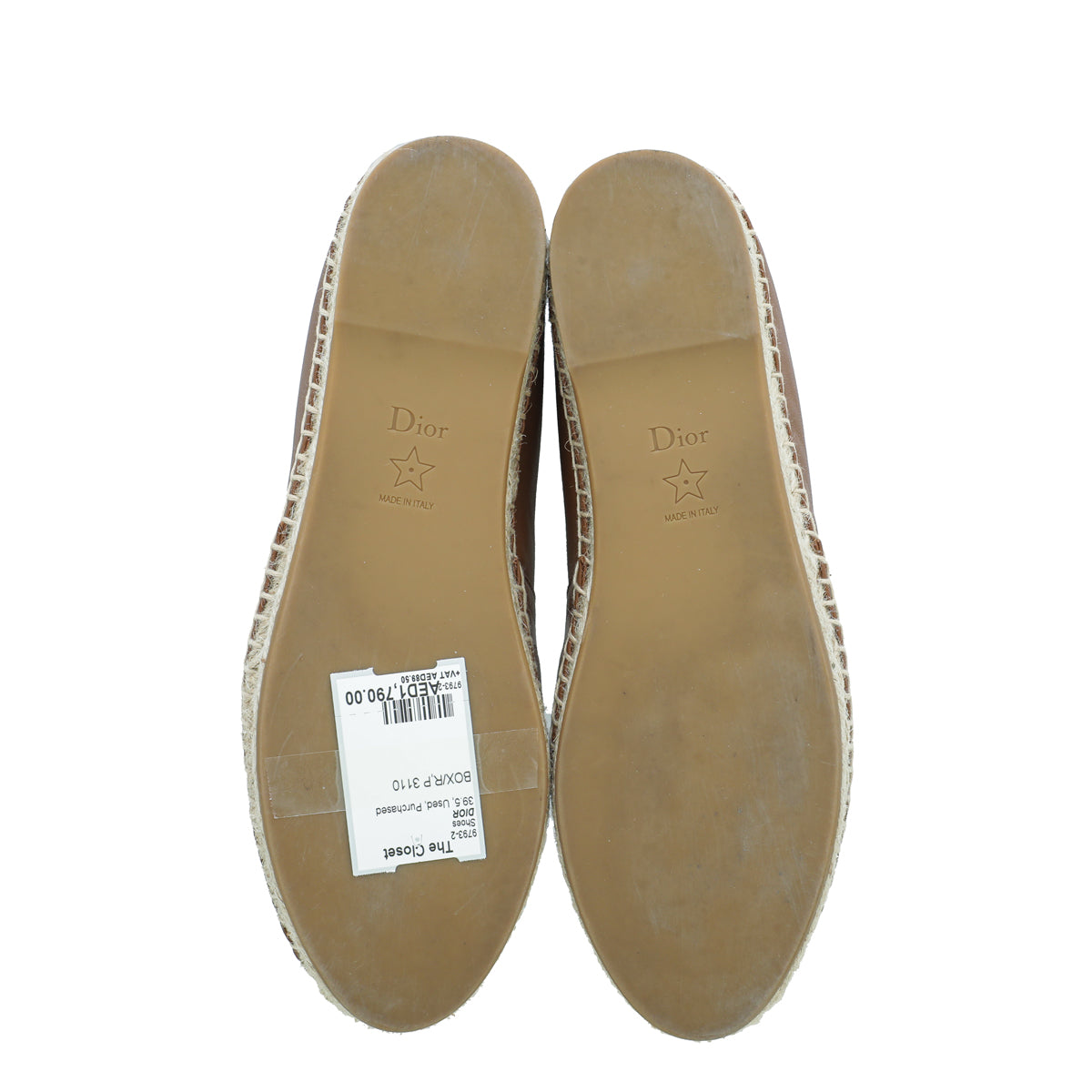 Christian Dior Brown Espadrille 39.5