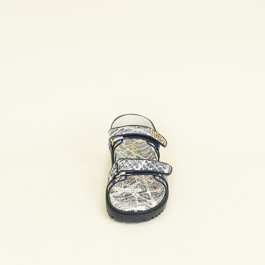 Christian Dior Bicolor Plan De Paris Dioract Sandal 38