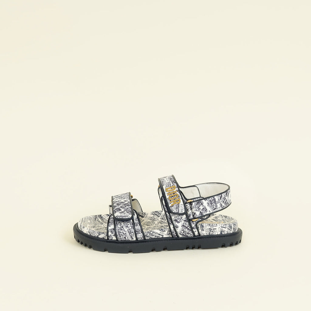 Christian Dior Bicolor Plan De Paris Dioract Sandal 38