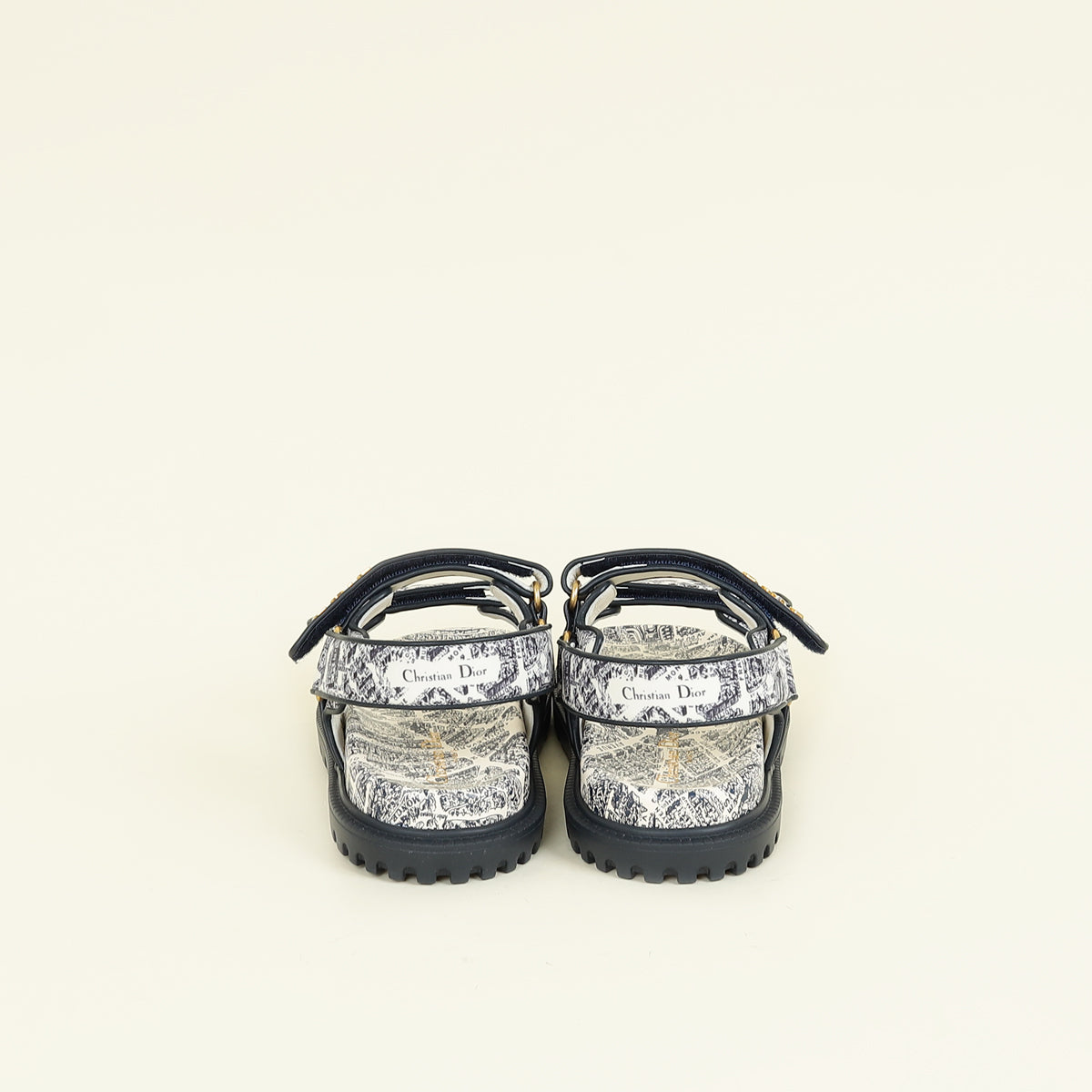 Christian Dior Bicolor Plan De Paris Dioract Sandal 38