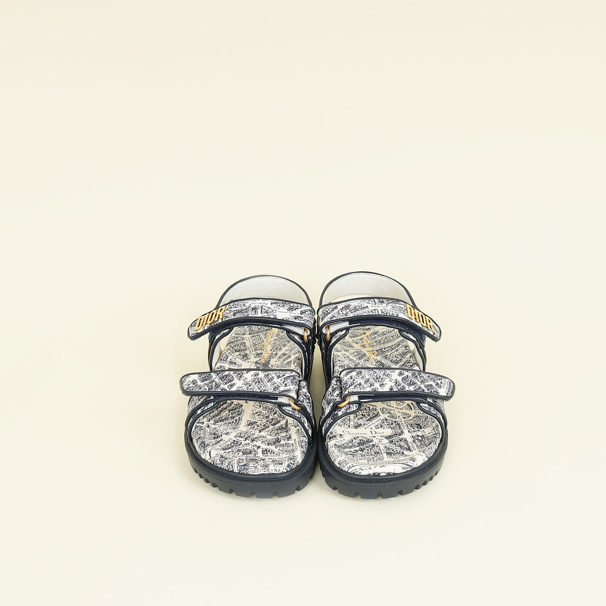Christian Dior Bicolor Plan De Paris Dioract Sandal 38