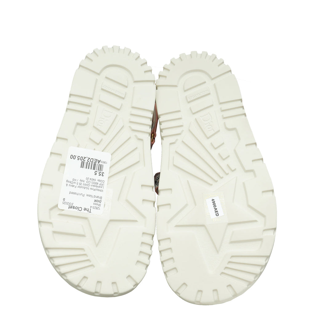 Christian Dior Multicolor Printed DiorAct Sandal 35.5