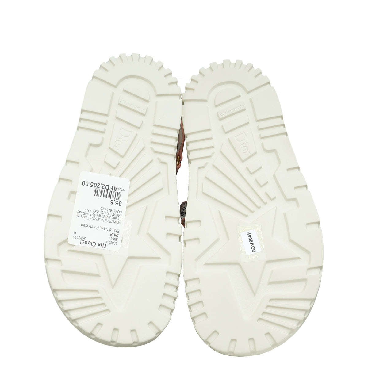 Christian Dior Multicolor Printed DiorAct Sandal 35.5