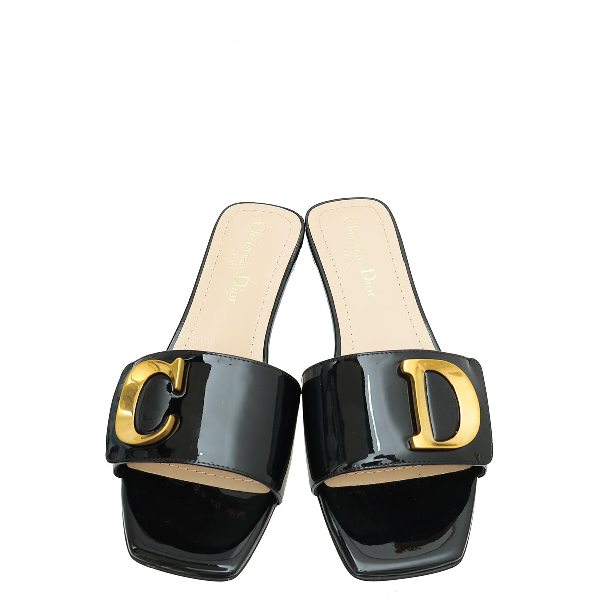 Christian Dior Black C'est Dior Flat Slide Sandal 36.5