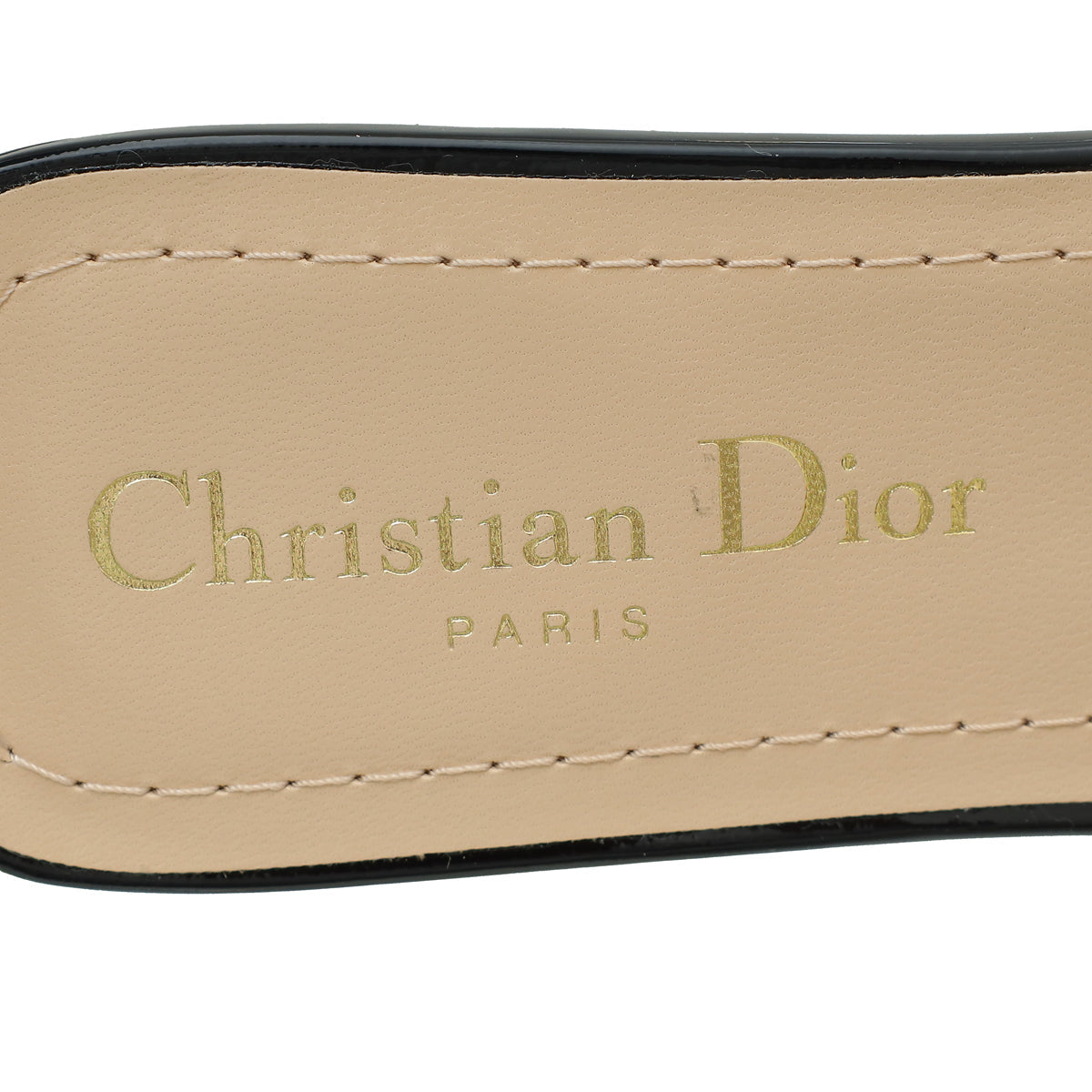 Christian Dior Black C'est Dior Flat Slide Sandal 36.5