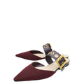 Christian Dior Burgundy D-Dior Flat Mule 37.5
