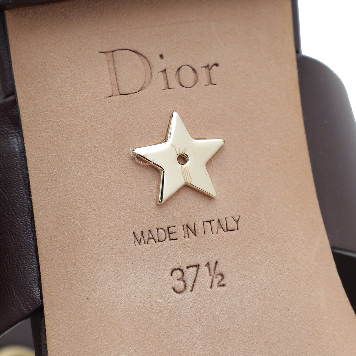 Christian Dior Burgundy D-Dior Flat Mule 37.5