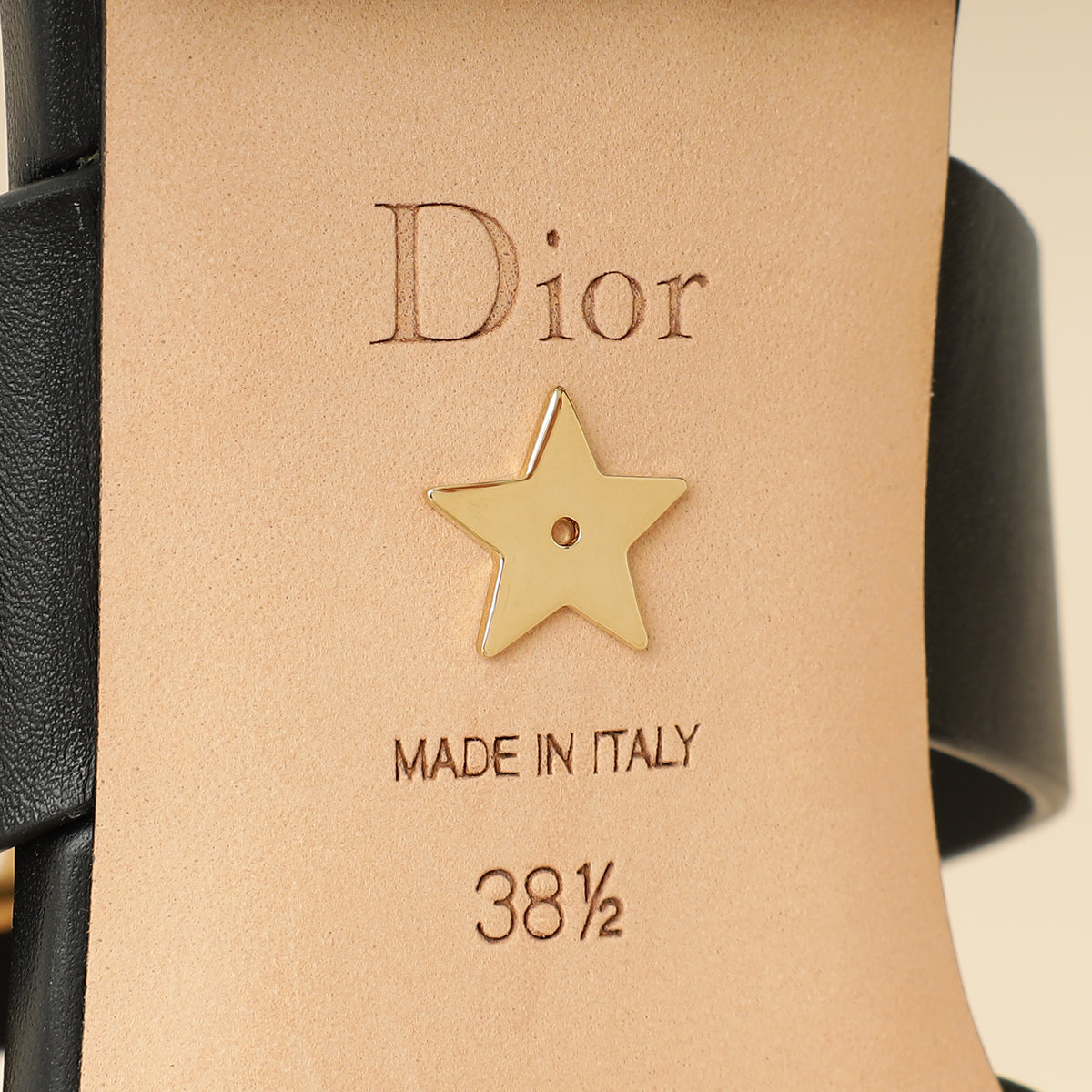 Christian Dior Black Resille D-Dior Flat Mules 38.5
