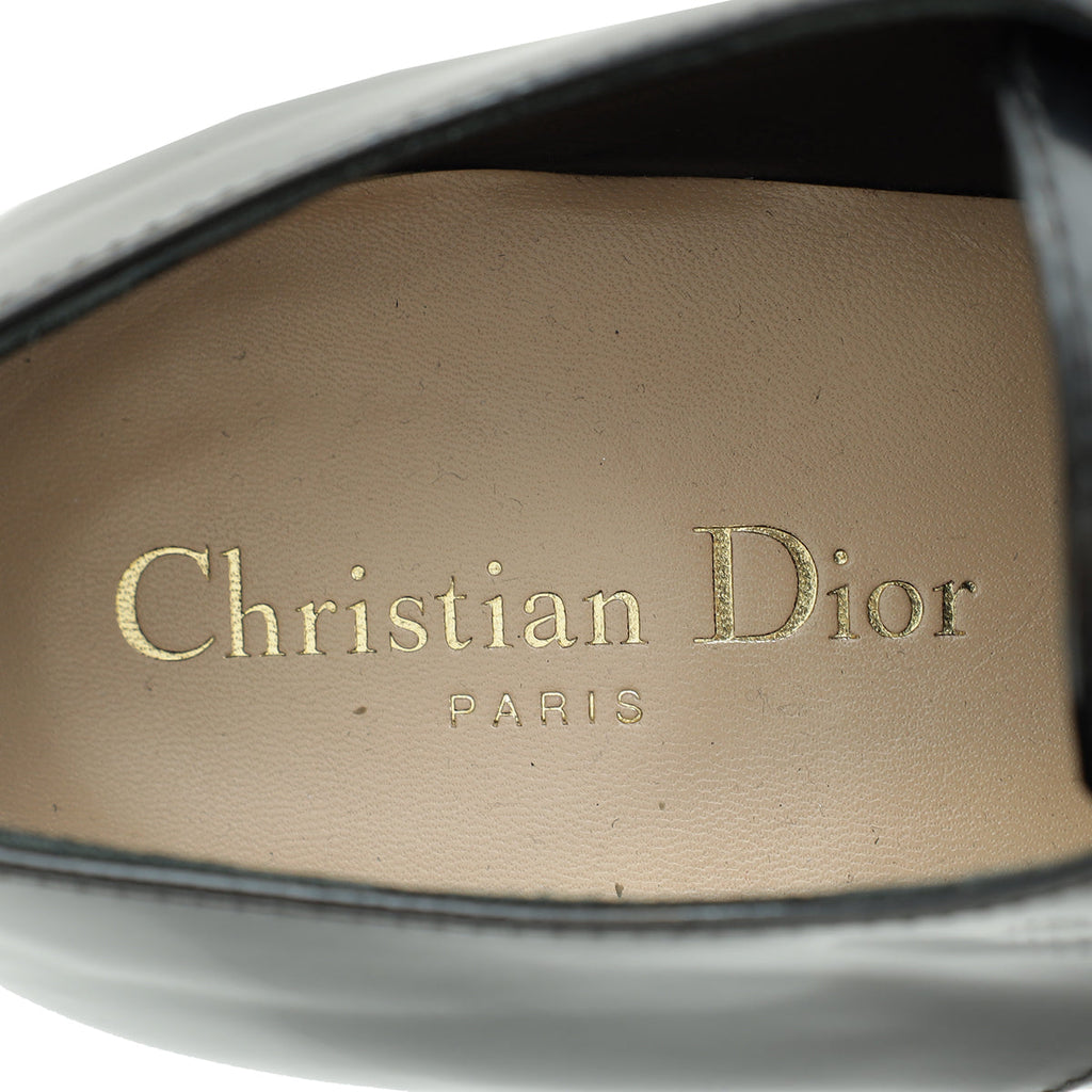 Christian Dior Black Timeless Derby Shoes 38.5