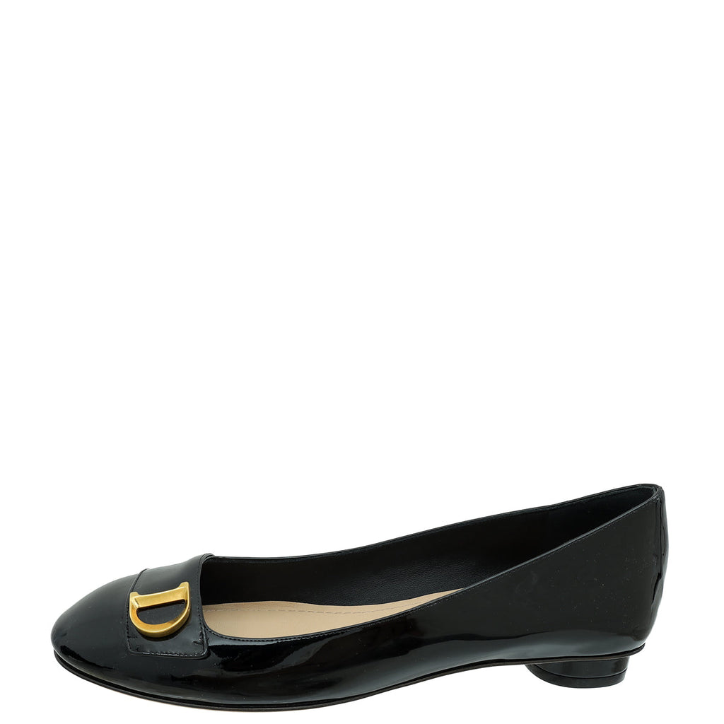 Christian Dior Black C'est Dior Ballet Flats 39.5