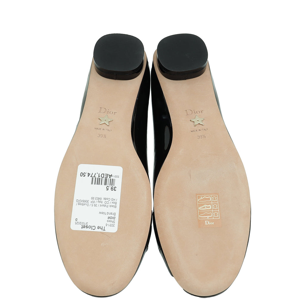 Christian Dior Black C'est Dior Ballet Flats 39.5