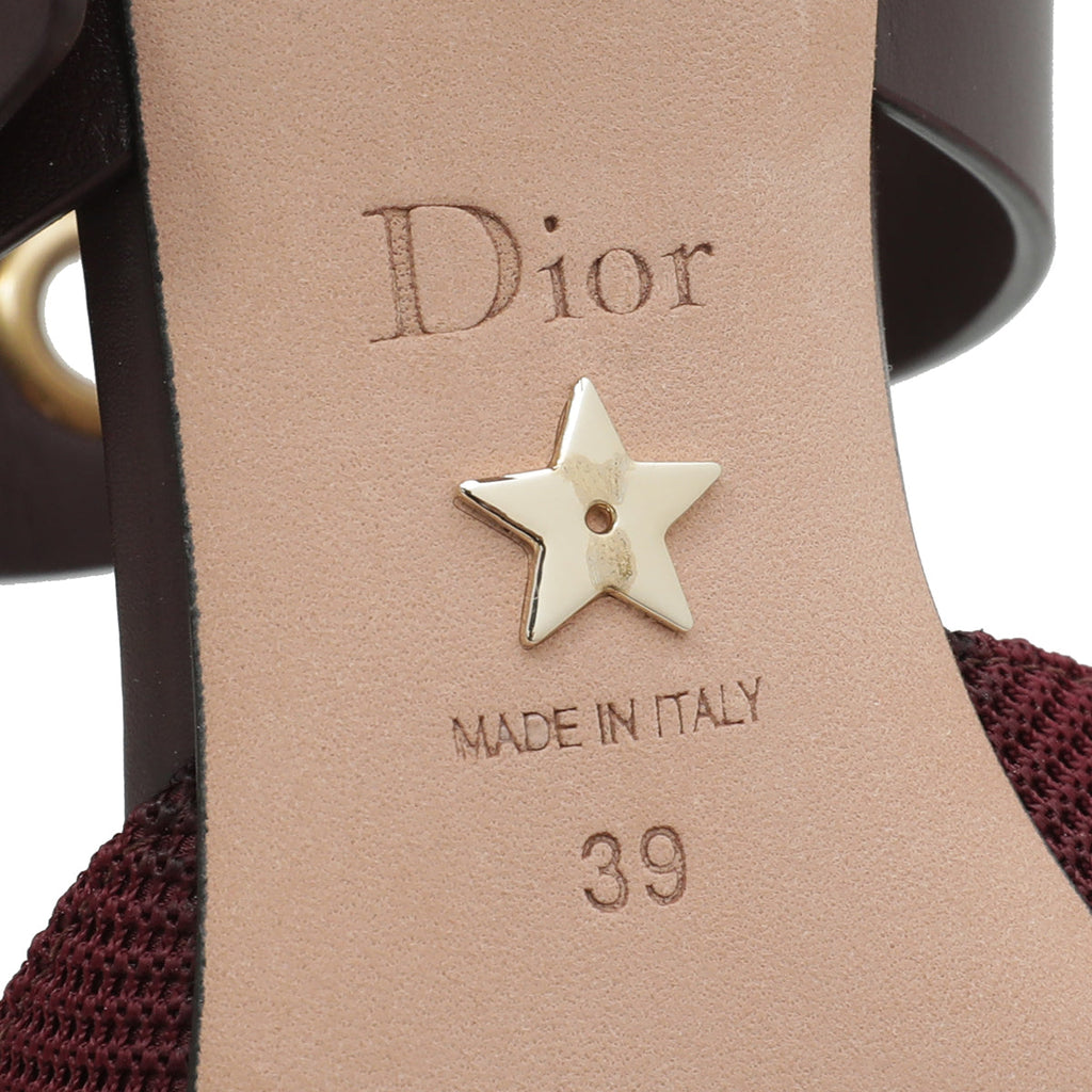 Christian Dior Rouge D-Dior Heeled Mule 39