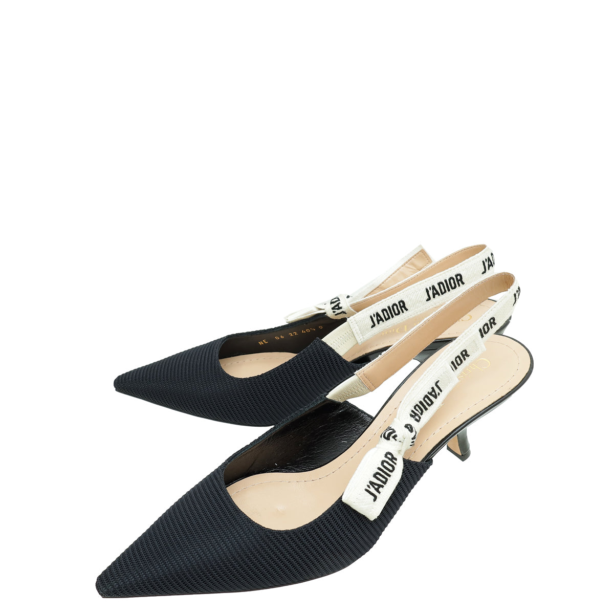 Christian Dior Black J'adior Technical Fabric Slingback 40.5