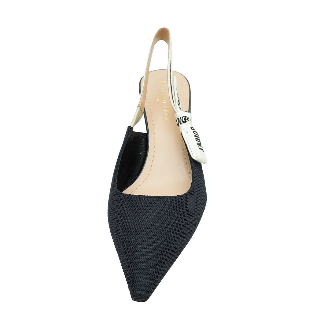 Christian Dior Black J'adior Technical Fabric Slingback 40.5