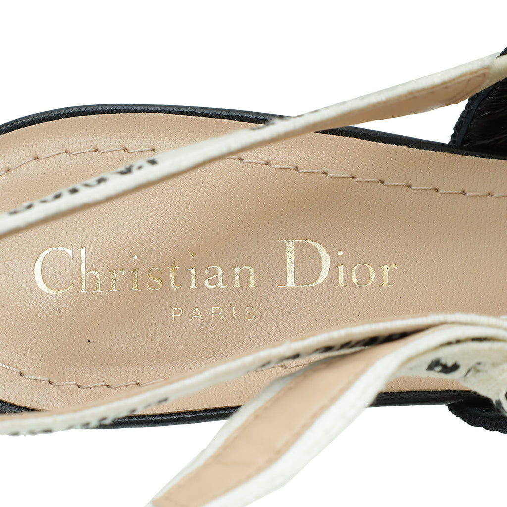 Christian Dior Black J'adior Technical Fabric Slingback 40.5