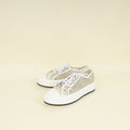Christian Dior Gold Walk'n'Dior Lace Embroidery With Macramé Effect Sneaker 40.5