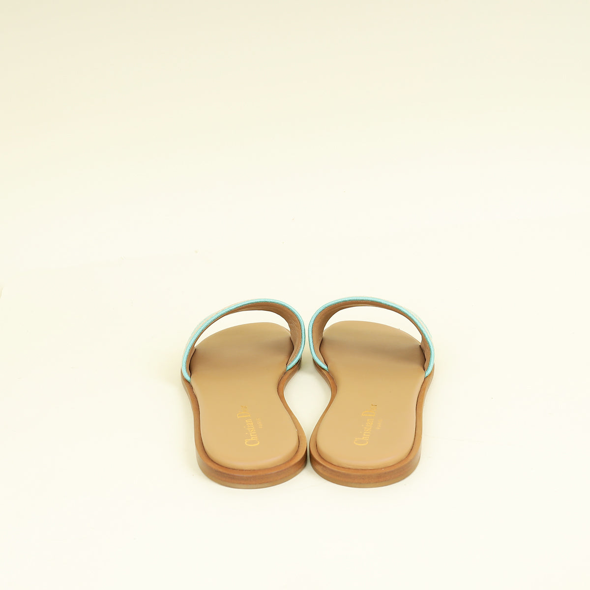 Christian Dior Bicolor Dway Embroidered Slide Sandal 41