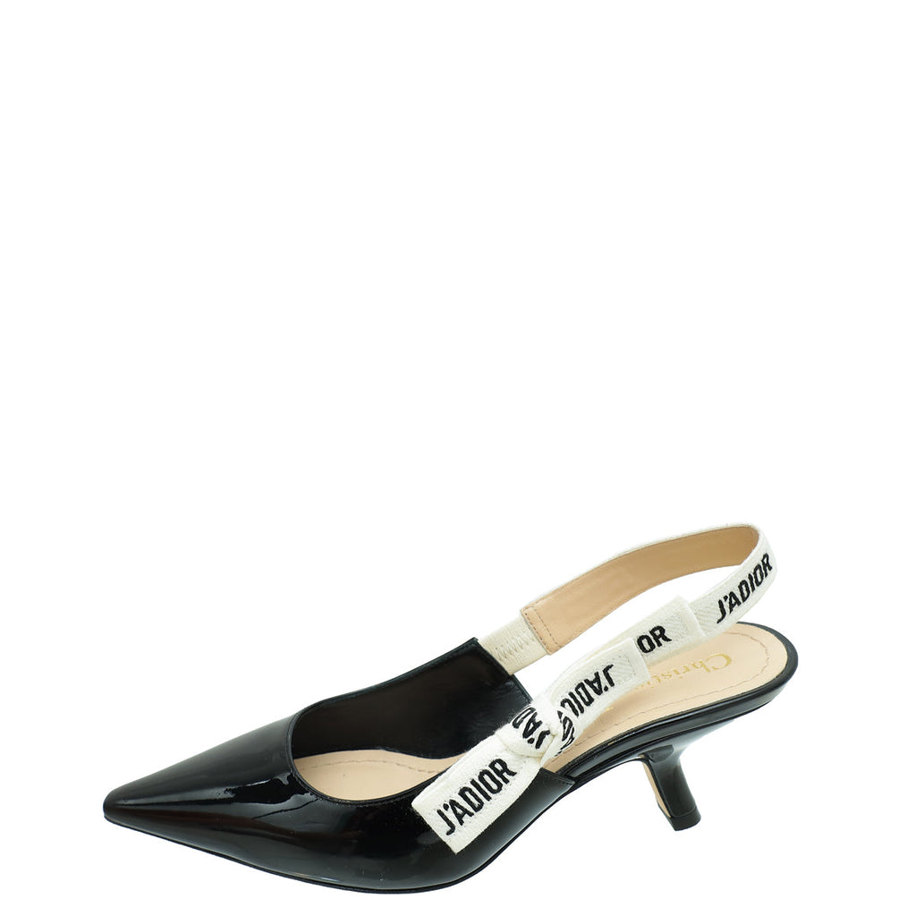 Christian Dior Black J'adior Slingback Pump 34