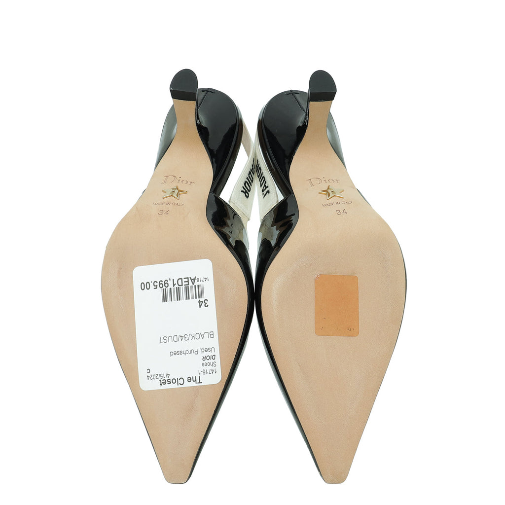 Christian Dior Black J'adior Slingback Pump 34