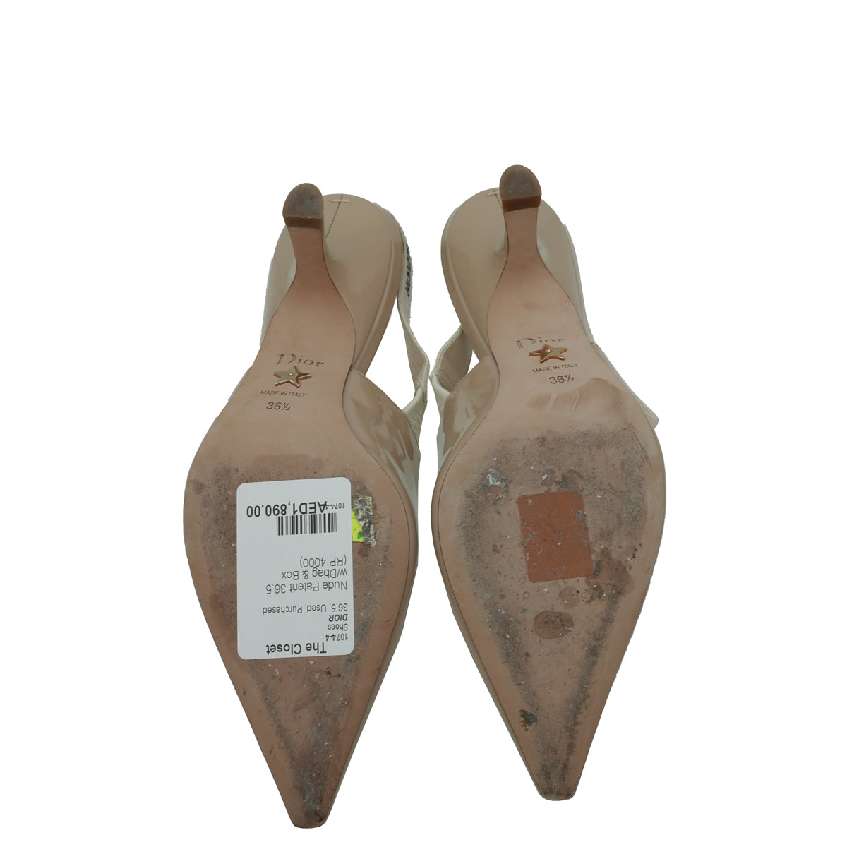 Christian Dior Nude J'Adior Slingback Pumps 36.5