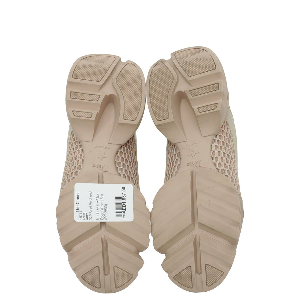 Christian Dior Nude Mesh D-Connect Sneakers 36.5