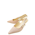 Christian Dior Metallic Rose Des Venis Technical Embroidered J'adior Slingback 36.5