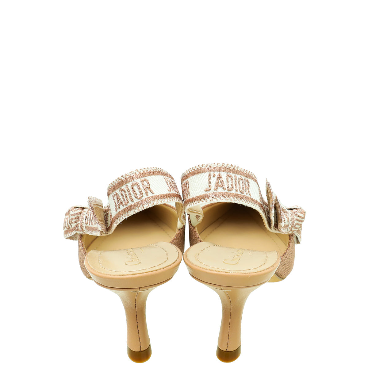 Christian Dior Metallic Rose Des Venis Technical Embroidered J'adior Slingback 36.5