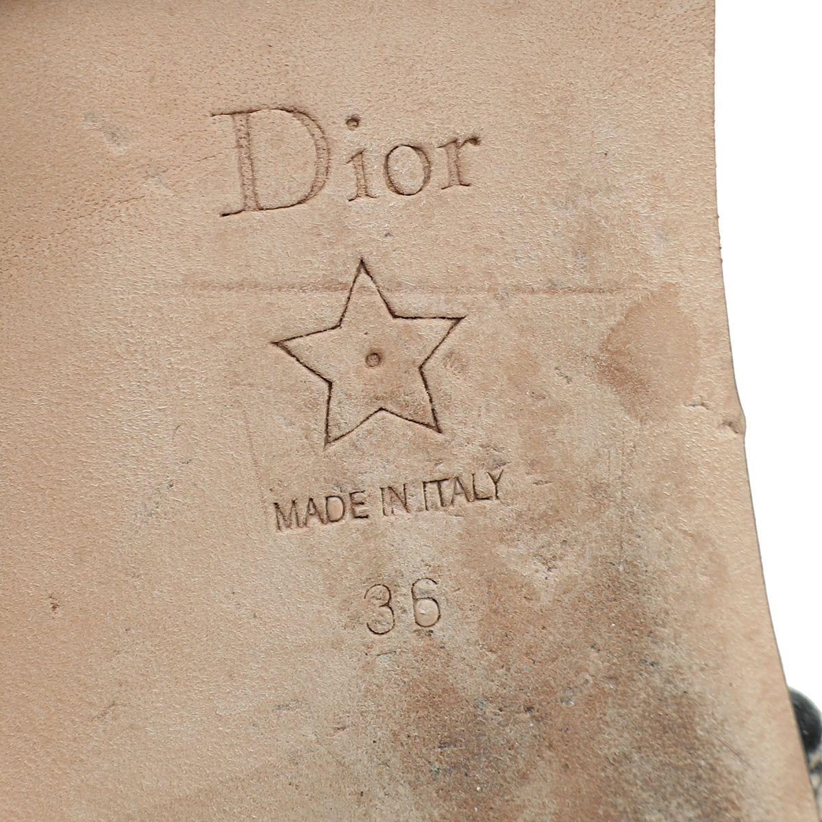 Christian Dior Bicolor Dway Toile De Jouy Embroidered Flat Sandal 36