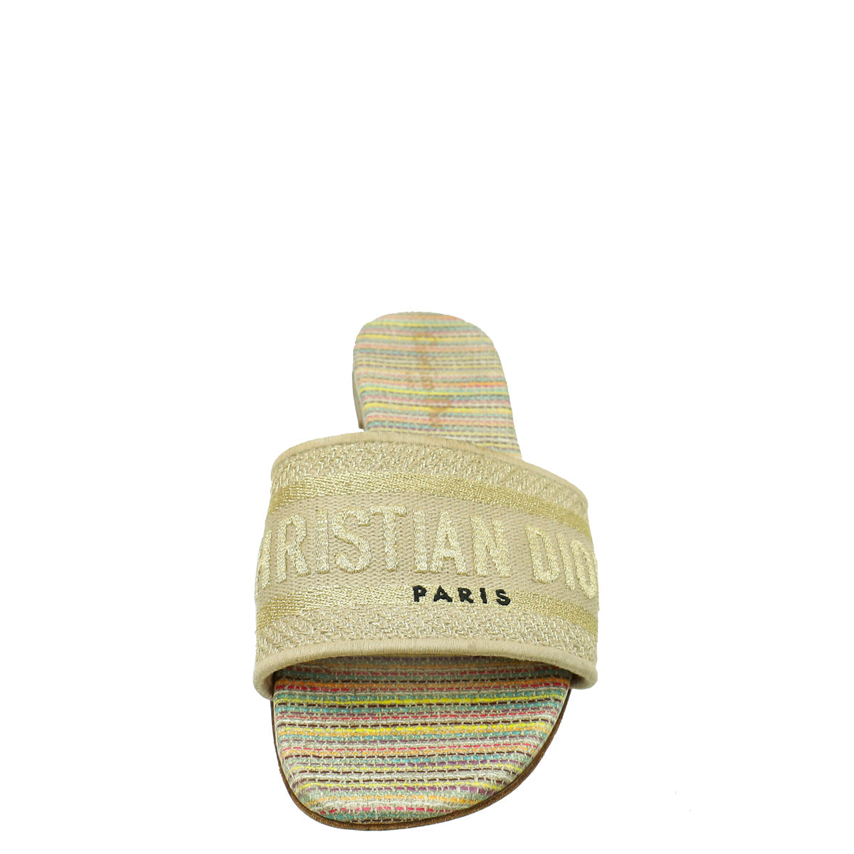 Christian Dior Metallic Multicolor Dway D-Romance Flat Mules 36