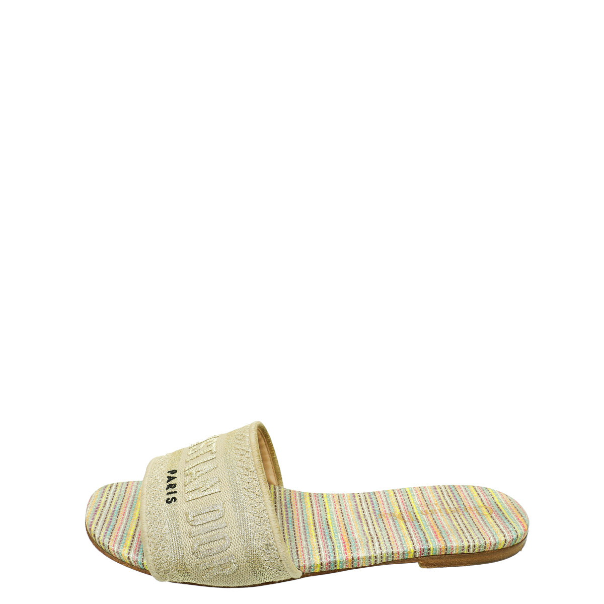 Christian Dior Metallic Multicolor Dway D-Romance Flat Mules 36