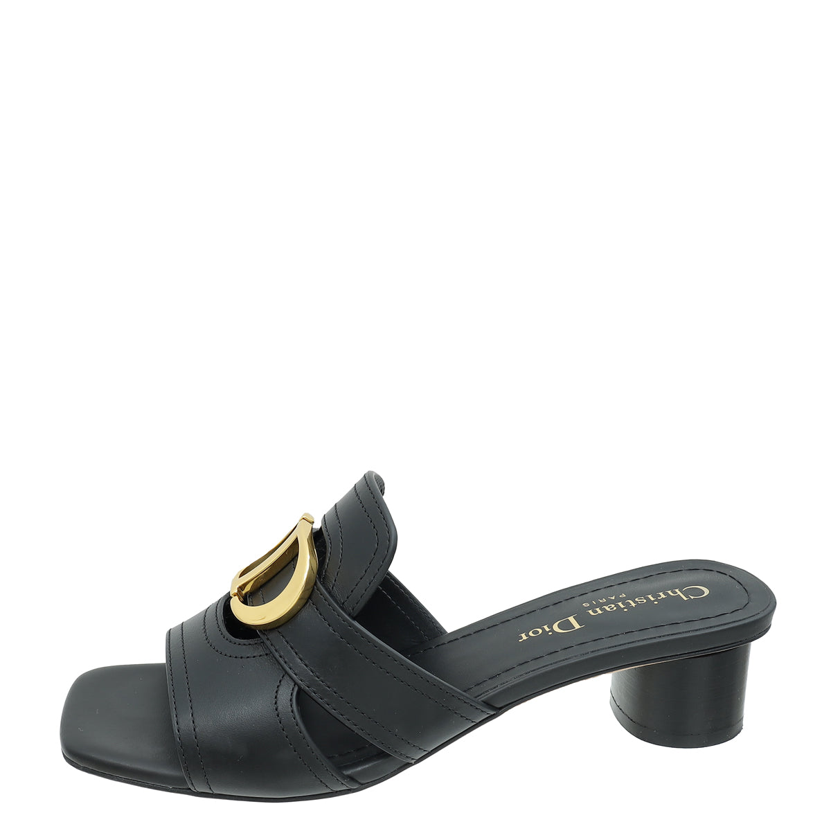 Christian Dior Black 30 Montaigne Heeled Sandal 36