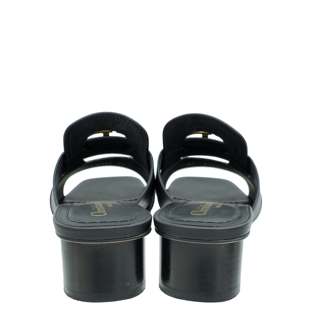 Christian Dior Black 30 Montaigne Heeled Sandal 36