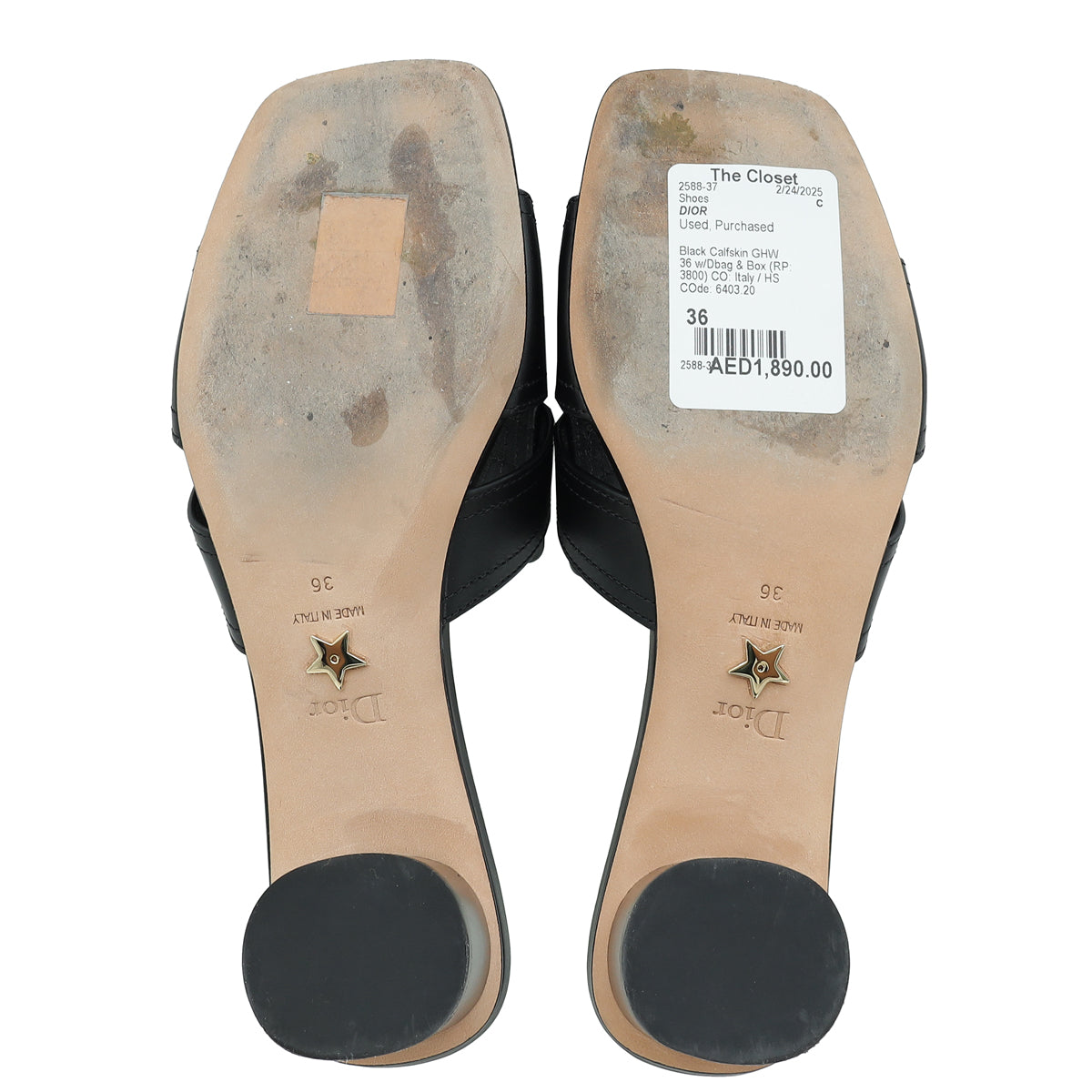 Christian Dior Black 30 Montaigne Heeled Sandal 36