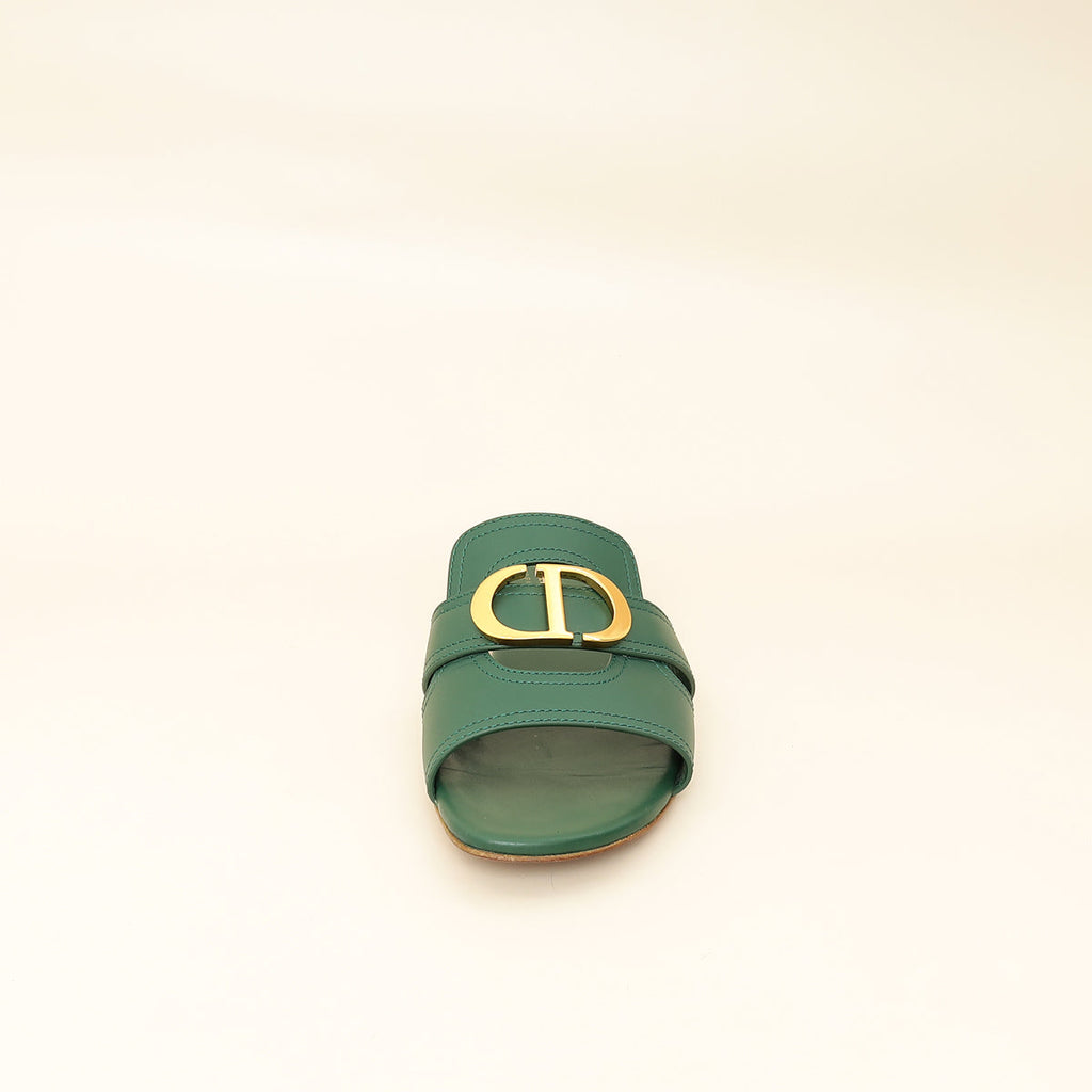Christian Dior Leaf Green 30 Montaigne Slide Sandal 36