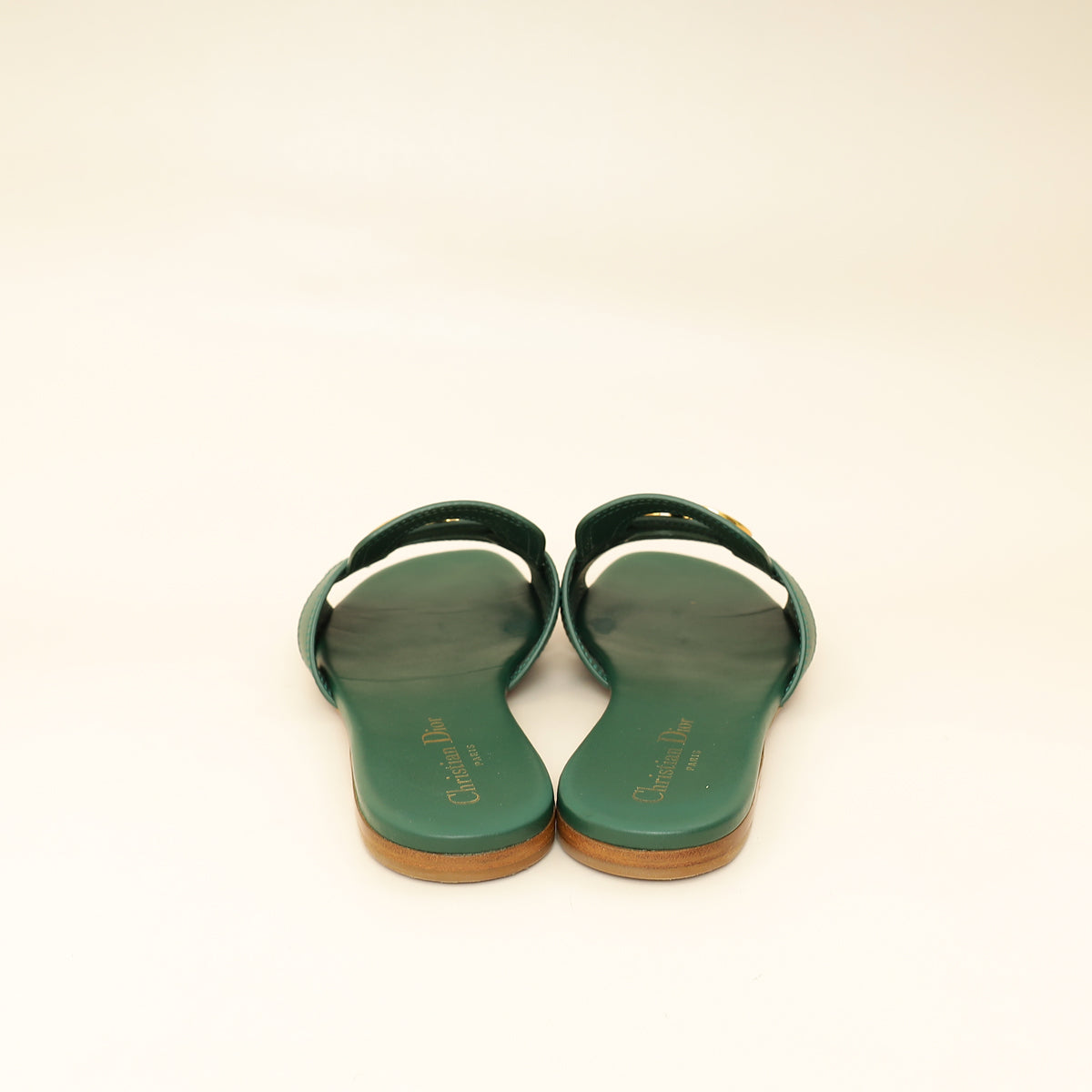 Christian Dior Leaf Green 30 Montaigne Slide Sandal 36