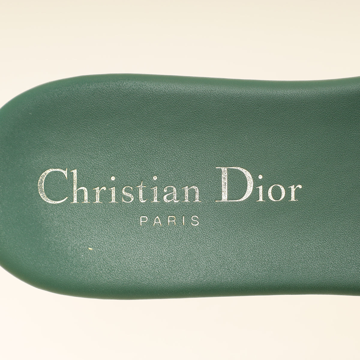 Christian Dior Leaf Green 30 Montaigne Slide Sandal 36