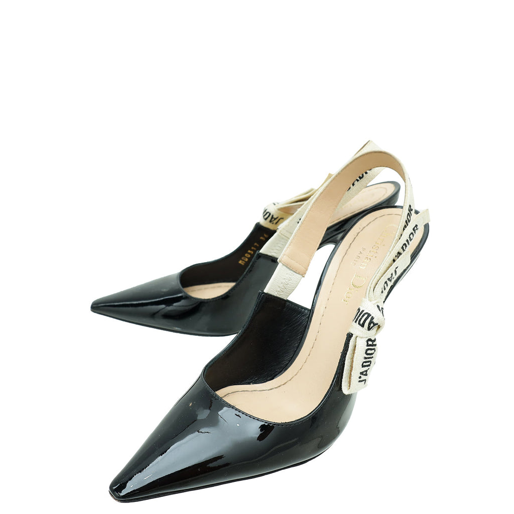 Christian Dior Black J'adior Slingback Pump 36