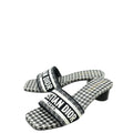 Christian Dior Dway Micro-Houndstooth Embroidered Mules 36