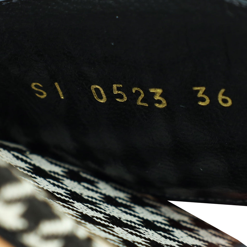 Christian Dior Dway Micro-Houndstooth Embroidered Mules 36