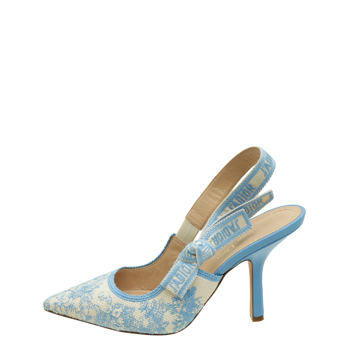Christian Dior Bicolor Embroidered J'Adior Slingback Pump 37.5