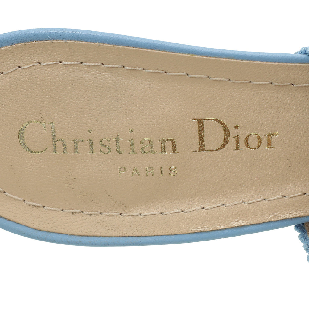 Christian Dior Bicolor Embroidered J'Adior Slingback Pump 37.5
