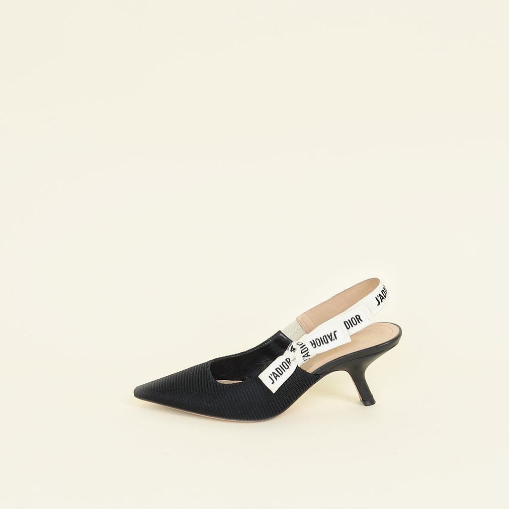 Christian Dior Black J'adior Technical Slingback 37.5