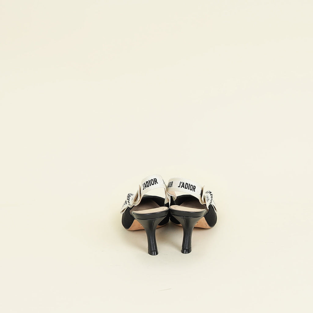 Christian Dior Black J'adior Technical Slingback 37.5