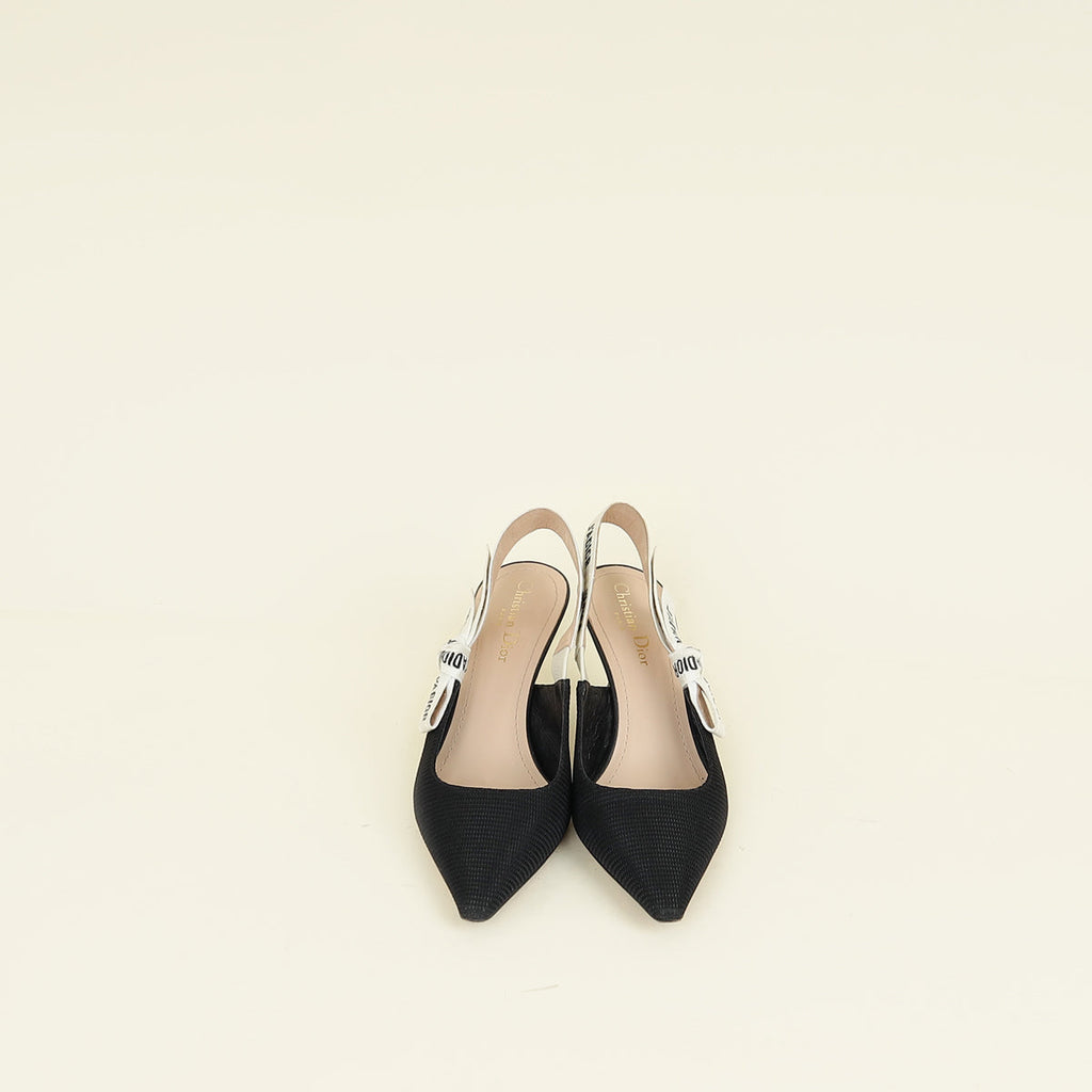 Christian Dior Black J'adior Technical Slingback 37.5