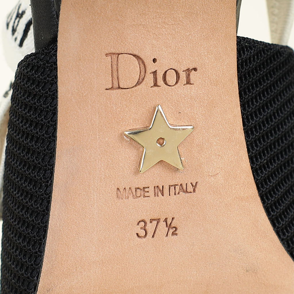 Christian Dior Black J'adior Technical Slingback 37.5