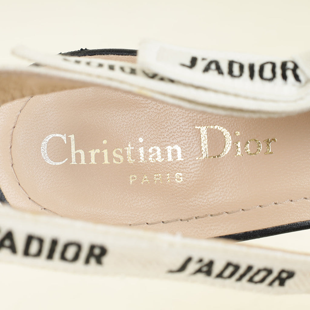 Christian Dior Black J'adior Technical Slingback 37.5