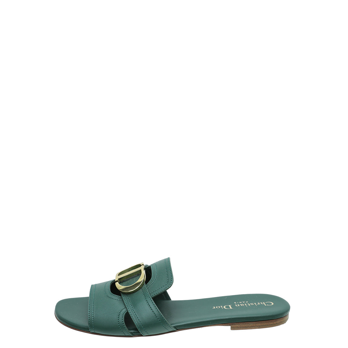 Christian Dior Green 30 Montaigne Flat Mules 37