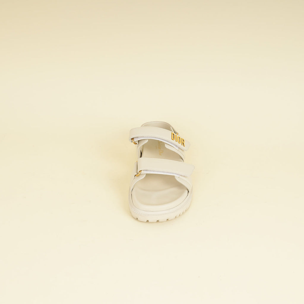 Christian Dior Ivory White Dioract Sandal 37