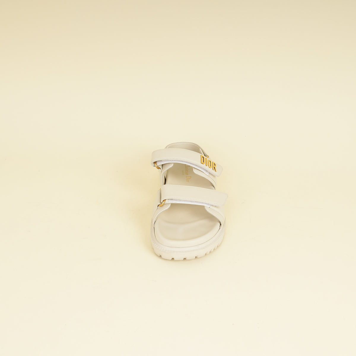 Christian Dior Ivory White Dioract Sandal 37